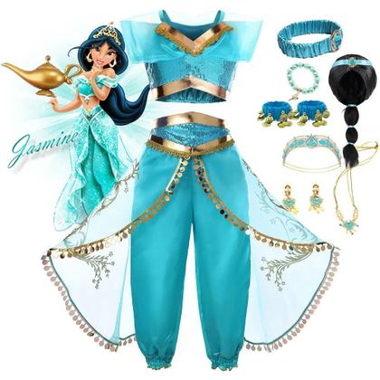 Imagem de Fantasia De Princesa Jasmine Para Meninas, Vestido De Carnaval De Veneza, Rio, Aladdin, Festa De