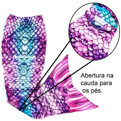 Imagem de Fantasia de Sereia Com Cauda Piscina e Praia
