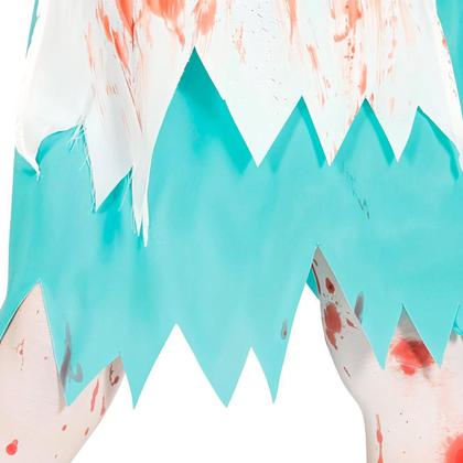 Imagem de Fantasia de Terror Infantil de Halloween pra Meninas Enfermeira Assassina com Sangue Falso