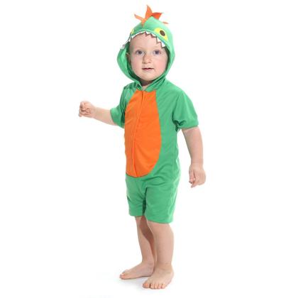 Imagem de Fantasia Dinossauro Kigurumi Curto Bebê com Capuz
