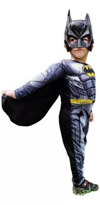 Imagem de Fantasia Do Batman Longa Com Mascara Enchimento e Capa