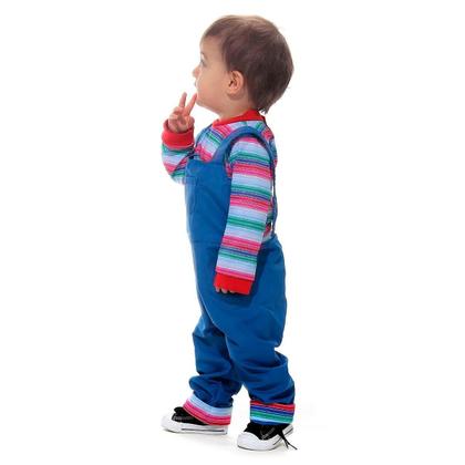 Imagem de Fantasia do Chucky Bebê de Halloween Roupa Boneco Assassino