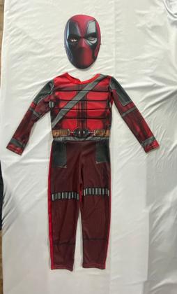 Imagem de Fantasia Do Deadpool Infantil Meninos Longa Com Máscara