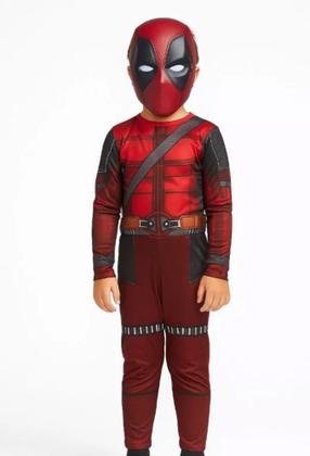 Imagem de Fantasia Do Deadpool Infantil Meninos Longa Com Máscara