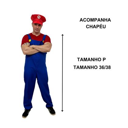 Imagem de Fantasia Do Mario Bros Adulto Masculino Cosplay