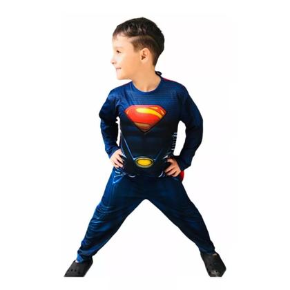 Imagem de Fantasia Do Superman Longa Com Enchimento Infantil
