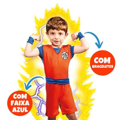 Imagem de Fantasia Dragon Ball Cosplay Super Goku Infantil Roupa Anime