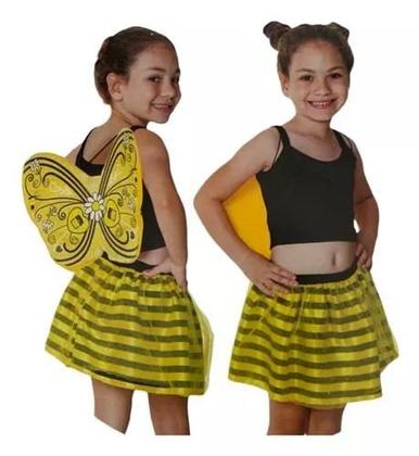 Imagem de Fantasia Fada Abelhinha Infantil Carnaval Festa Abelha para Meninas de 3 a 4 Anos