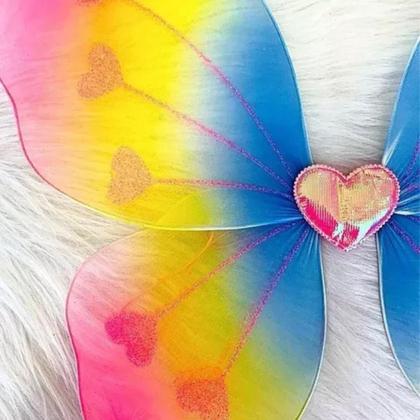 Imagem de Fantasia Fada Menina Infantil Carnaval Festas com Asas  Saia de Tule Tiara Varinha