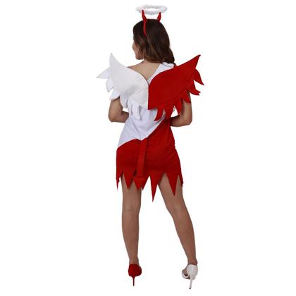 Imagem de Fantasia Feminina Anjo e Diabinha Adulto Halloween e Carnaval