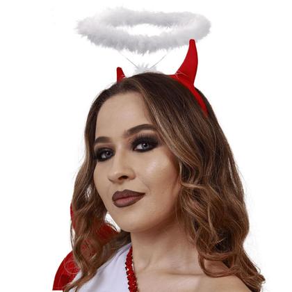 Imagem de Fantasia Feminina Anjo e Diabinha Adulto Halloween e Carnaval