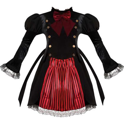 Imagem de Fantasia Feminina Gótica Adulta Vestido Vitoriano Medieval Steampunk de Luxo Festa Cosplay e Halloween