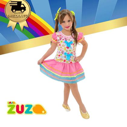 Imagem de Fantasia Festa Junina Coração Azul Vestido Rodado Menina