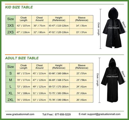 Imagem de Fantasia Graduation Mall Sith Robe Halloween Jedi Black Adult