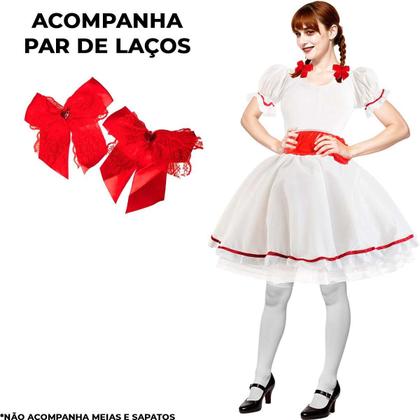 Imagem de Fantasia Halloween Annabelle Feminino Adulto de Luxo