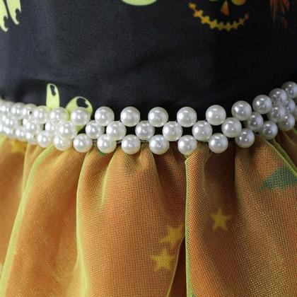 Imagem de Fantasia Halloween Bebê Menina Vestido Bruxa Com Bolsa e Tiara