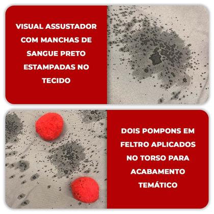 Imagem de Fantasia Halloween de Terror Infantil Roupa de Palhaço Assassino de Luxo pra Meninos