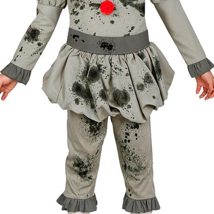 Imagem de Fantasia Halloween de Terror Infantil Roupa de Palhaço Assassino de Luxo pra Meninos