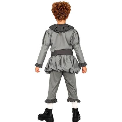 Imagem de Fantasia Halloween de Terror Infantil Roupa de Palhaço Assassino de Luxo pra Meninos