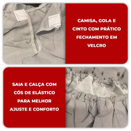 Imagem de Fantasia Halloween de Terror Infantil Roupa de Palhaço Assassino de Luxo pra Meninos