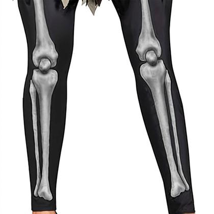 Imagem de Fantasia Halloween Feminina Adulta Ceifadora Esqueleto Medieval Gótica com Capuz