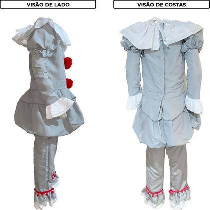 Imagem de Fantasia Halloween Infantil pra Meninos Palhaço Assassino Super Luxo para Crianças de 2 a 12 anos