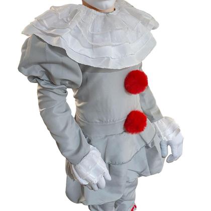 Imagem de Fantasia Halloween Infantil pra Meninos Palhaço Assassino Super Luxo para Crianças de 2 a 12 anos