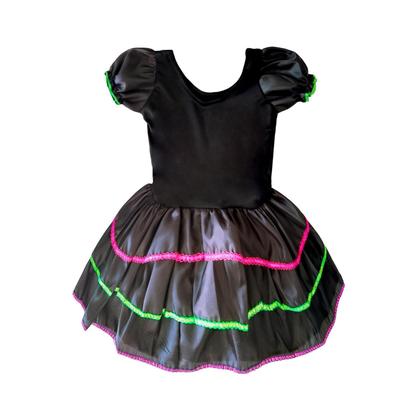 Imagem de Fantasia Halloween pra Menina Vestido Caveira Mexicana Rosa