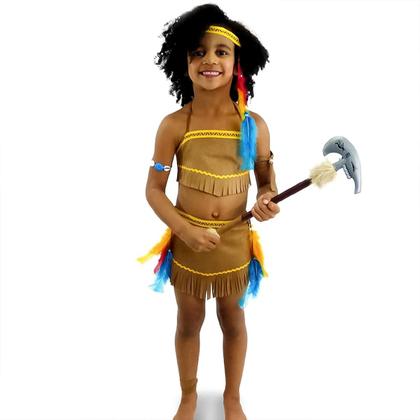 Imagem de Fantasia Índia Apache Infantil com Top, Tanga e Acessórios