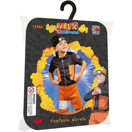 Imagem de Fantasia Infantil Anime Mangá Naruto Shippuden Com Faixa Original Menino Criança Festa Carnaval