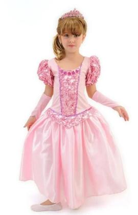 Imagem de Fantasia Infantil Bela Cinderela Aurora Sofia Luvas E Coroa