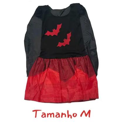 Imagem de Fantasia Infantil Criança Vestido Morceguinha Bruxinha Meninas Festa Brink Model M
