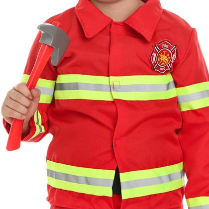 Imagem de Fantasia Infantil de Bombeiro com Kit Completo de Acessórios