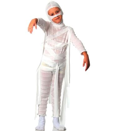 Imagem de Fantasia Infantil de Halloween de Terror Roupa de Mumia pra Menino com Máscara