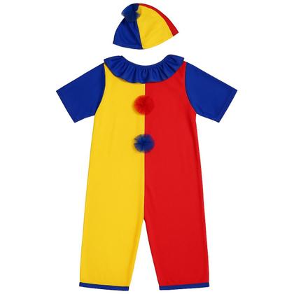 Imagem de Fantasia Infantil de Palhaço Colorida Carnaval Festa Fantasi