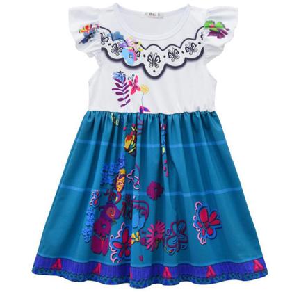 Imagem de Fantasia Infantil Encanto Mirabel Princesa Vestido + Óculos