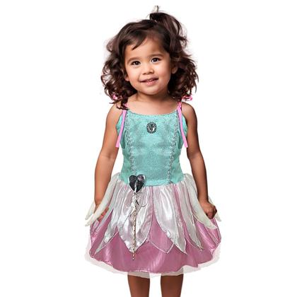 Imagem de Fantasia Infantil Fada C/ Varinha Festa Moda Menina Carnaval