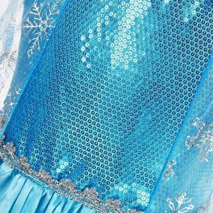 Imagem de Fantasia Infantil Frozen Vestido Elsa + Kit De Acessórios