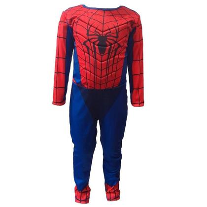 Imagem de Fantasia Infantil Homem Aranha Longa Com Enchimento