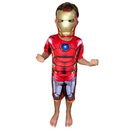 Imagem de Fantasia Infantil Homem De Ferro Curto C Máscara Plástico