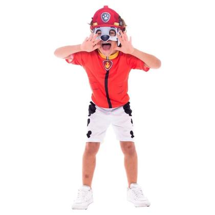 Imagem de Fantasia Infantil Marshall Patrulha Canina Curta com Máscara