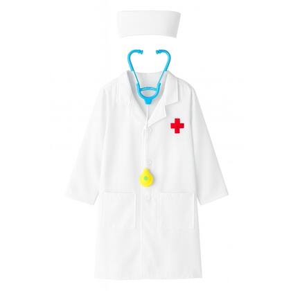 Imagem de Fantasia Infantil Médico Jaleco Branco com Acessórios Menino