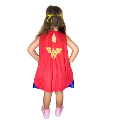 Imagem de Fantasia Infantil Mulher Maravilha Com Acessórios Festas