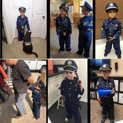 Imagem de Fantasia infantil Policial Brinquedo Completa Carnaval Com Acessórios