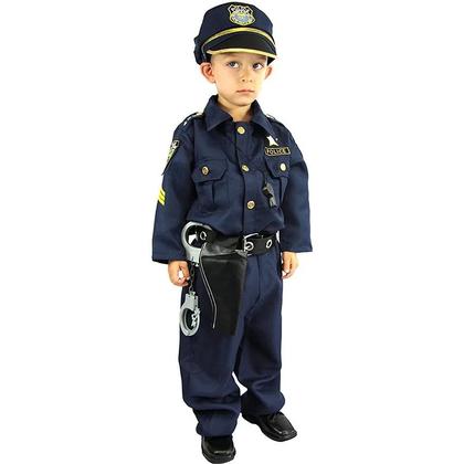 Imagem de Fantasia infantil Policial Brinquedo Completa Carnaval Com Acessórios