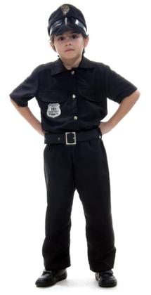 Imagem de Fantasia Infantil Policial Menino Traje Luxo com Cinto e Cap