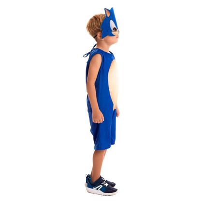 Imagem de Fantasia Infantil Premium Sonic Original com Máscara