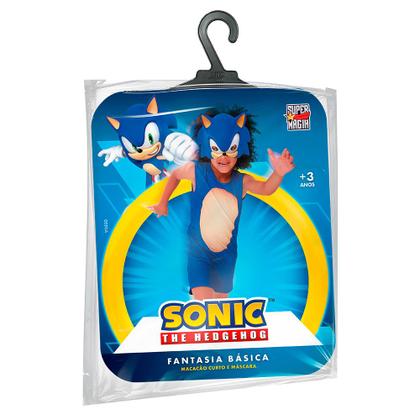 Imagem de Fantasia Infantil Premium Sonic Original com Máscara