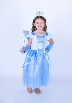 Imagem de Fantasia Infantil Princesa Azul Com Acessórios Muvile