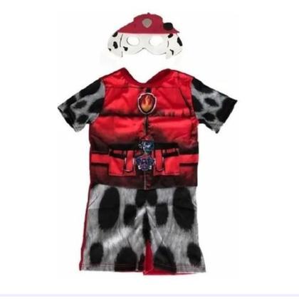 Imagem de Fantasia Infantil Roupa Marshall Patrulha Canina Com Máscara